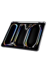 iPad Air 13 2025 M3 Kılıf BSAY Tri Folding Kalem Bölmeli Standlı Kılıf - Açık Yeşil Koyu Yeşil