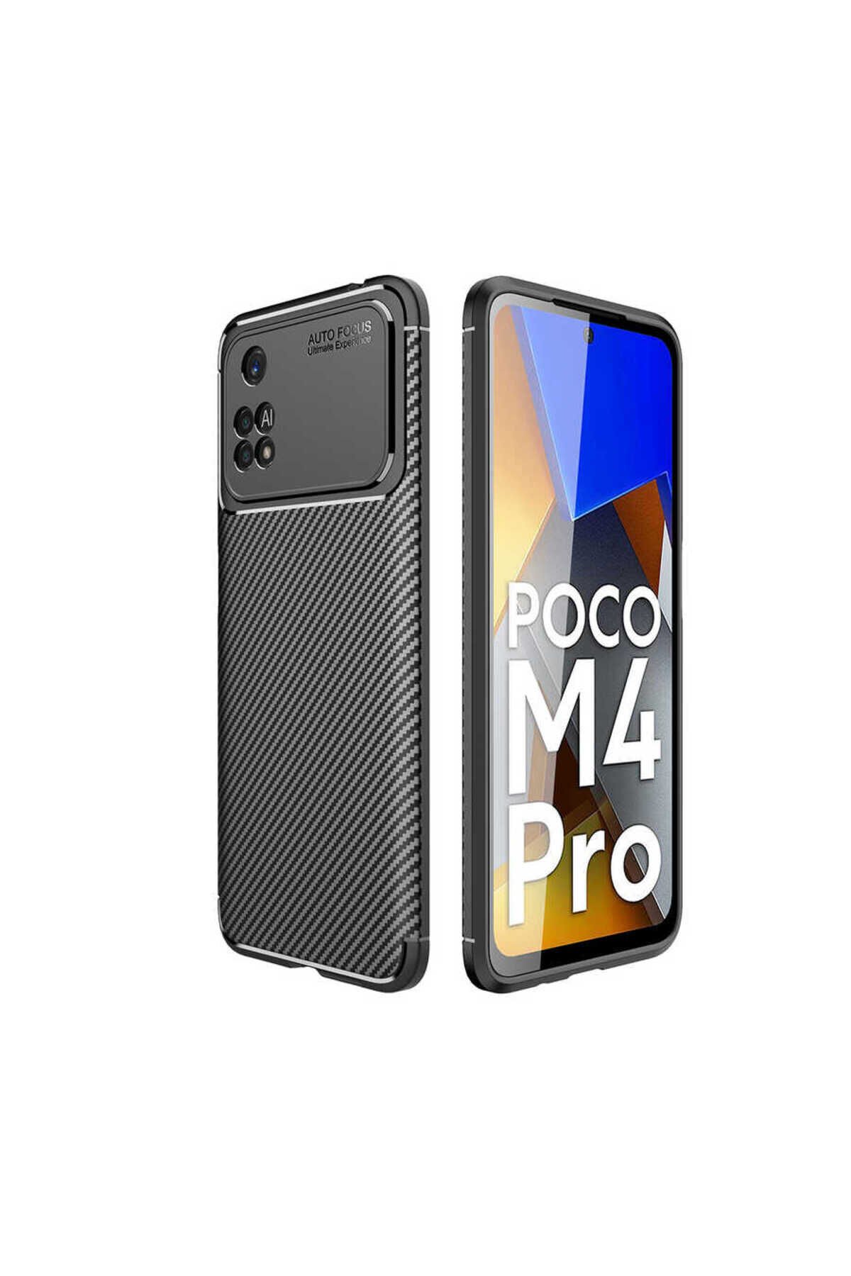 Poco M4 Pro 4G Kılıf STSR Negro Silikon Kapak - Siyah Siyah