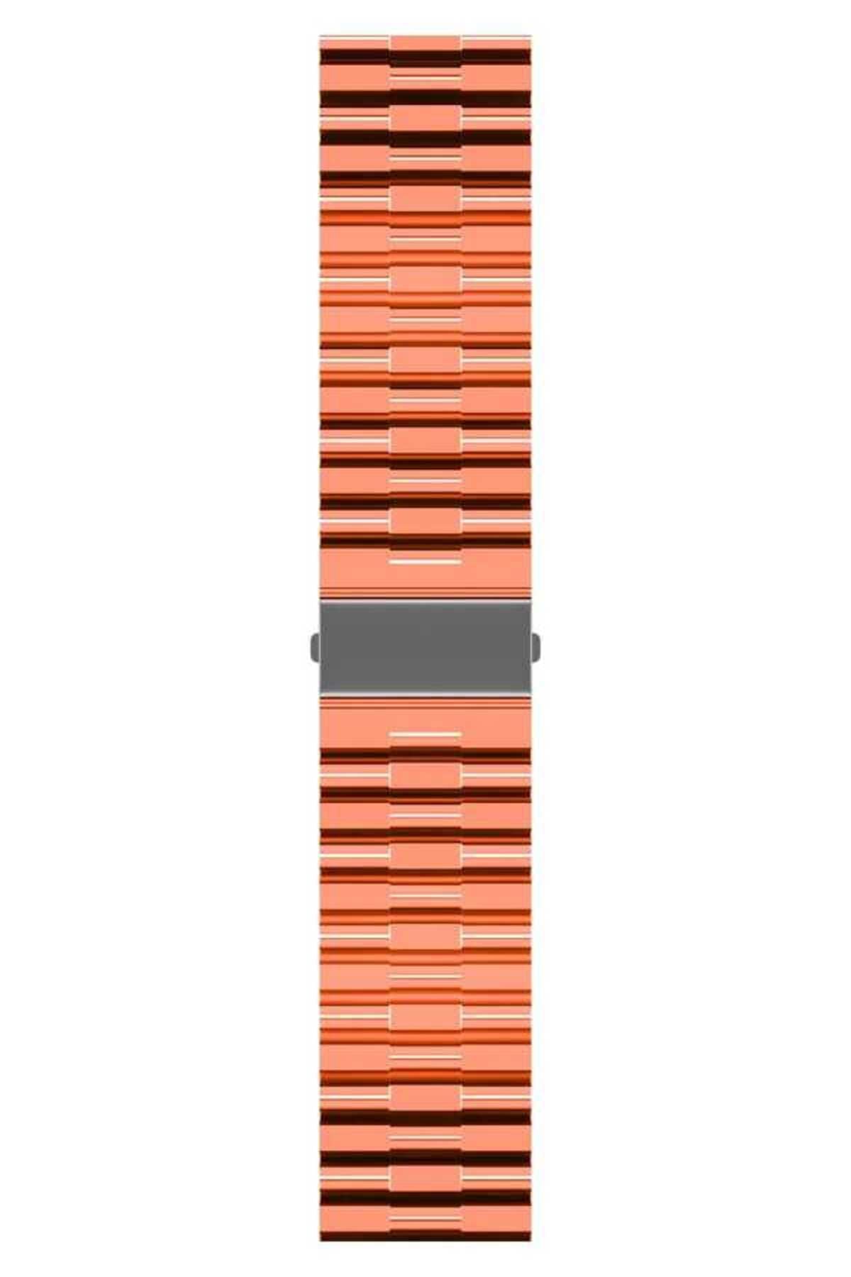 Galaxy Watch Active 2 40mm Uyumlu KRD-27 20mm BSAY Kordon-Sarı Turuncu