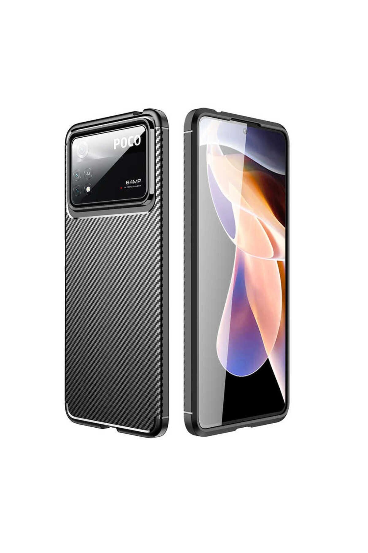 Poco X4 Pro 5G Kılıf GZST Negro Silikon Kapak - Siyah Siyah