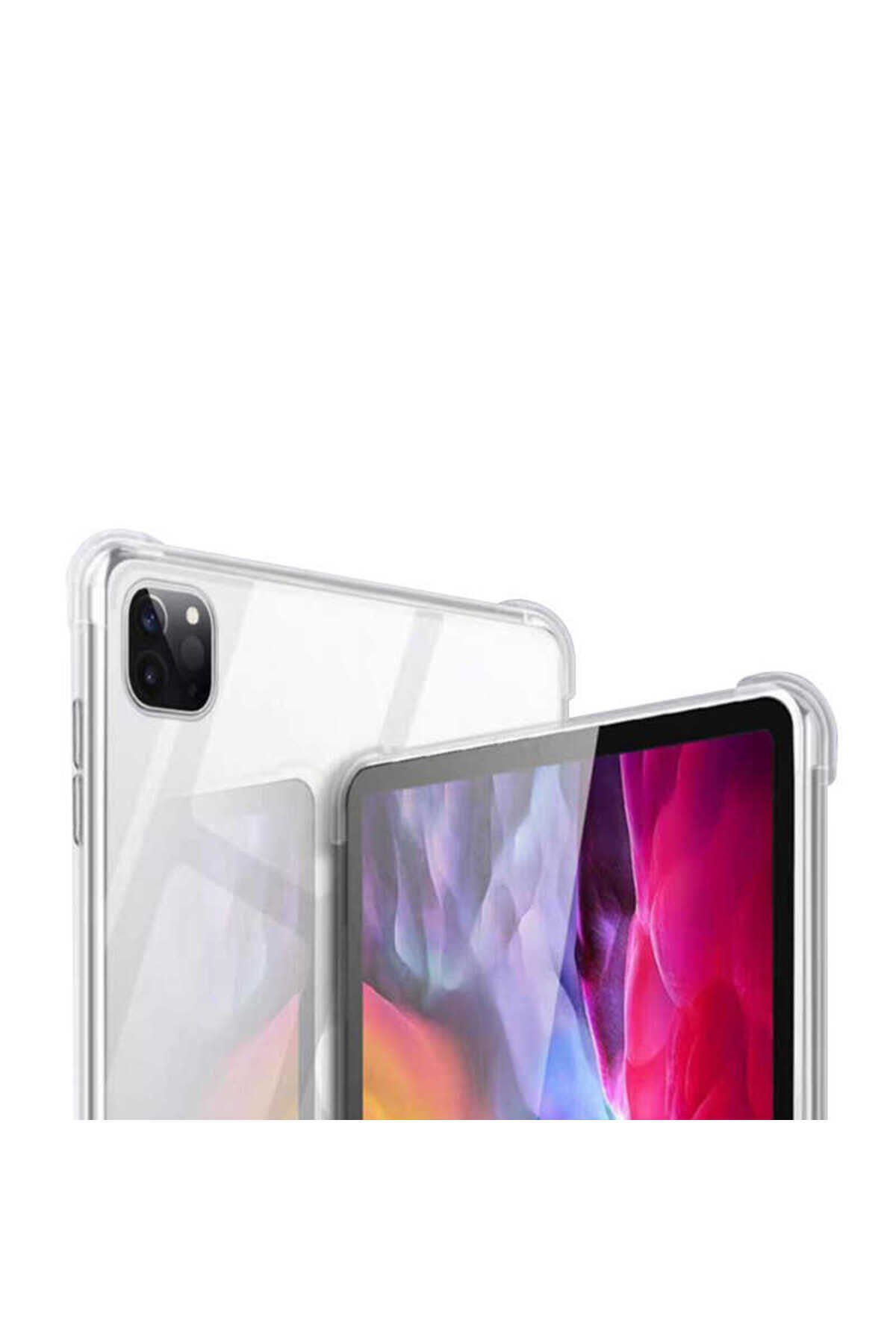 iPad Pro 12.9 2022 M2. Nesil Uyumlu Uyumlu BSAY Tablet Nitro Anti Shock Silikon Kapak-Renksiz Renksiz