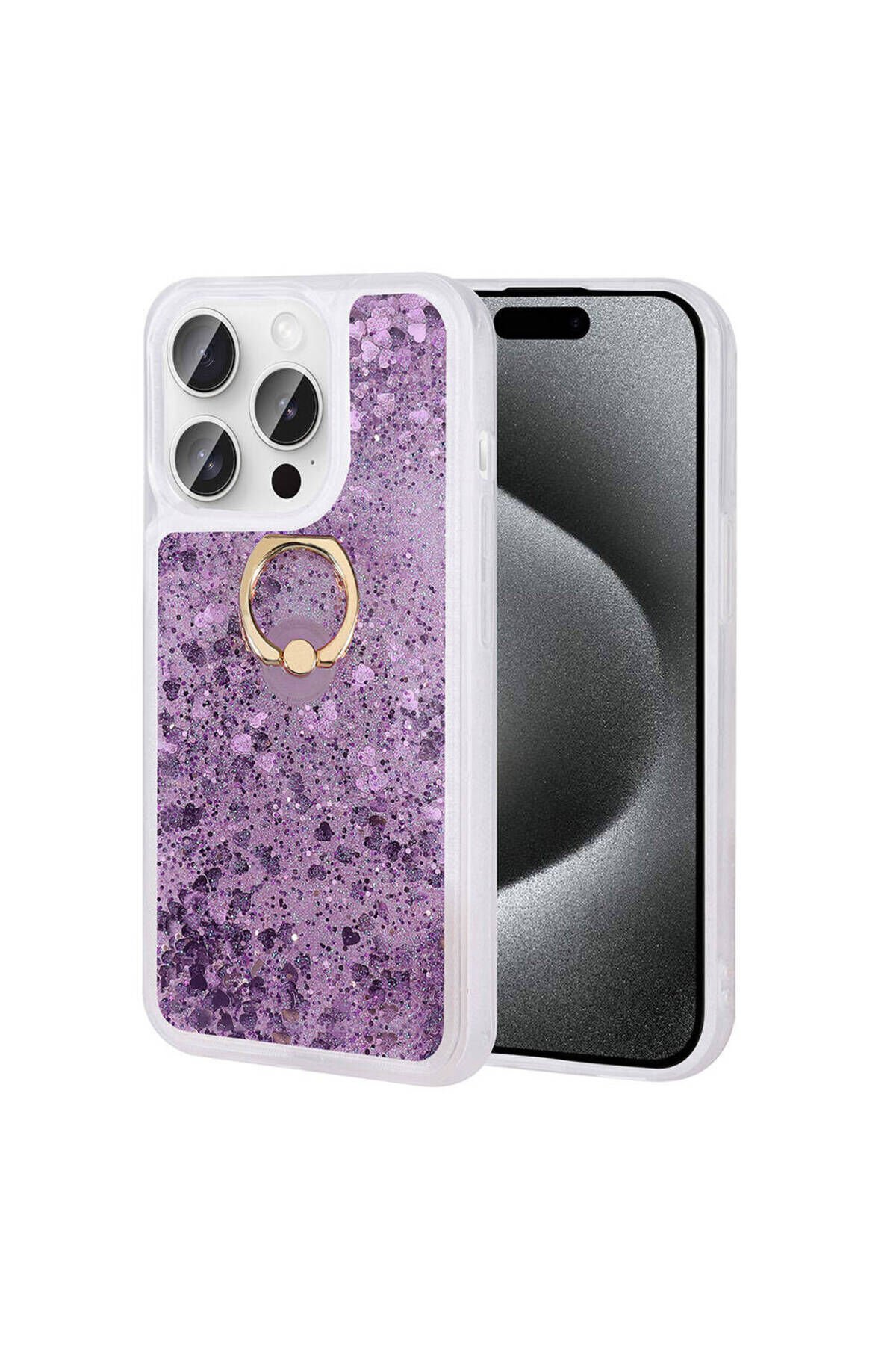iPhone 15 Pro Uyumlu BSAY Milce Kılıf-Pembe Mor