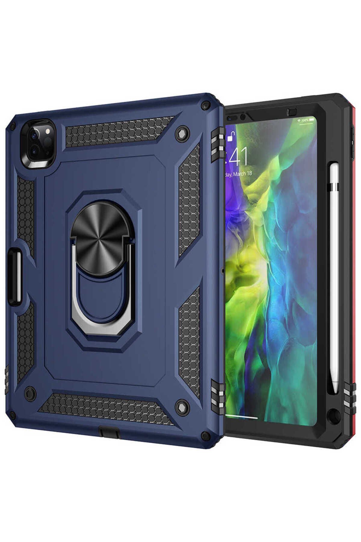 iPad Pro 11 2022 M2. Nesil Uyumlu Uyumlu BSAY Tablet Vega Kapak-Mavi Mavi