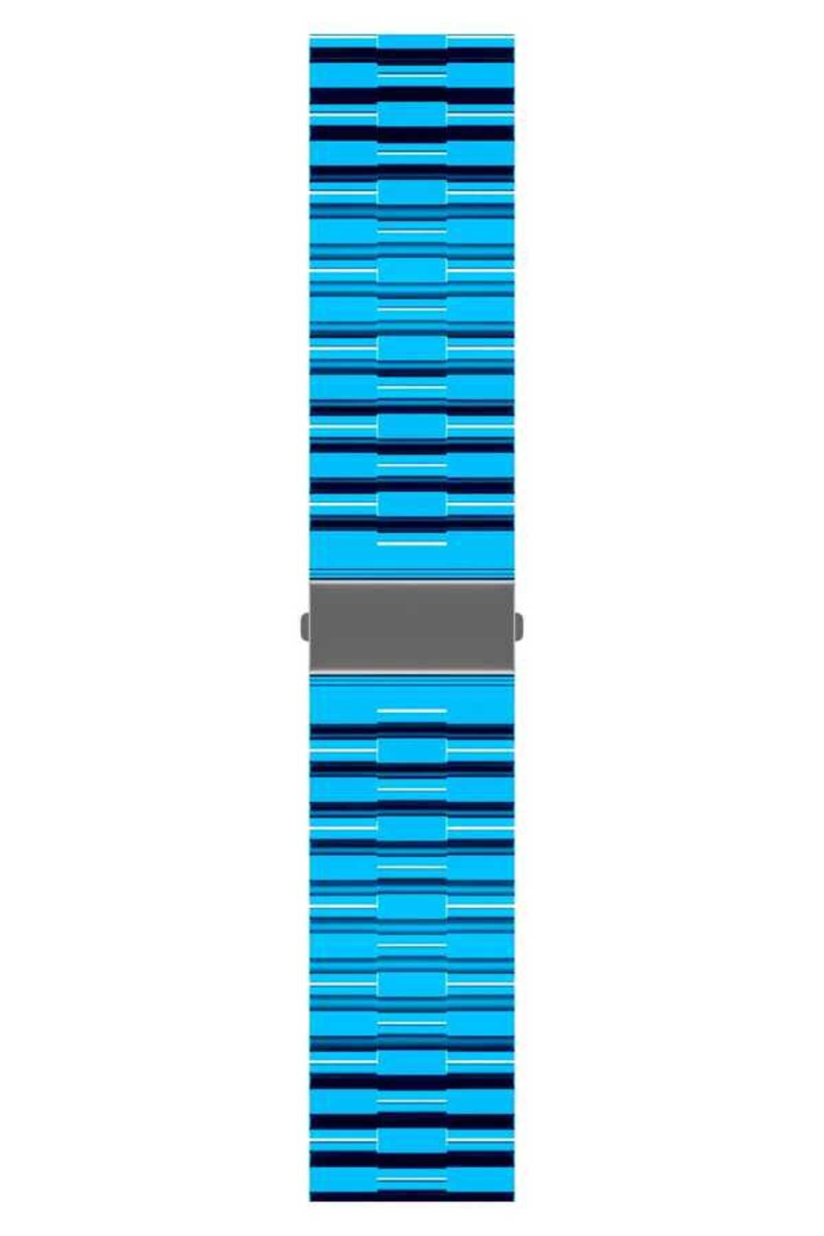 Galaxy Watch Active 2 44mm Uyumlu KRD-27 20mm BSAY Kordon-Sarı Siyah