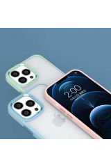 iPhone 14 Pro Max Uyumlu BSAY Krom Kılıf-Siyah Lacivert