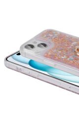 iPhone 15 Plus Uyumlu BSAY Milce Kılıf-Gold Pembe