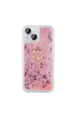 iPhone 15 Plus Uyumlu BSAY Milce Kılıf-Gold Pembe