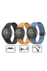 Galaxy Watch 5 44mm Uyumlu KRD-84 Uyumlu BSAY Kordon-Sarı Mor