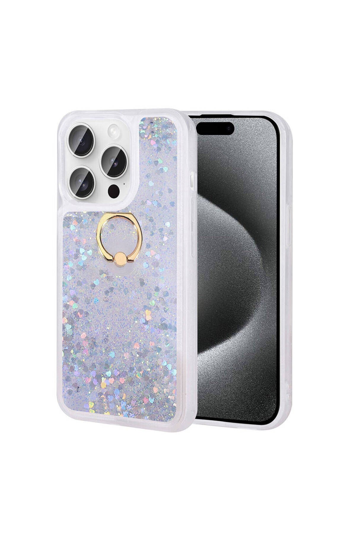iPhone 15 Pro Max Uyumlu BSAY Milce Kılıf-Gümüş Gümüş