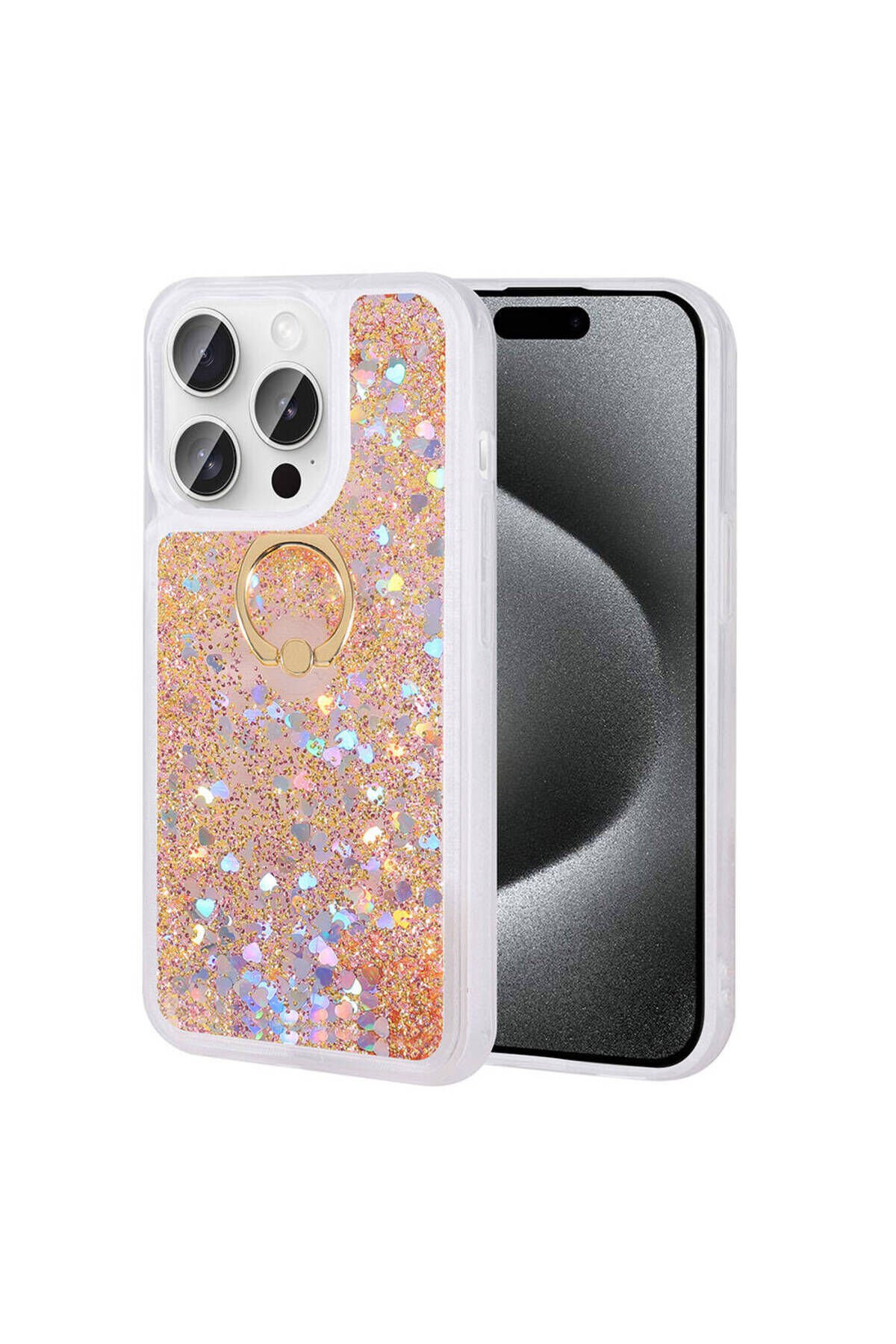 iPhone 15 Pro Max Uyumlu BSAY Milce Kılıf-Gümüş Gold