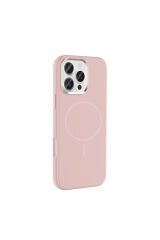 iPhone 16 Pro Max Kılıf M-Safe Şarj Özellikli Metal Kamera Çerçeveli BSAY Edi Silikon Kapak - Siyah