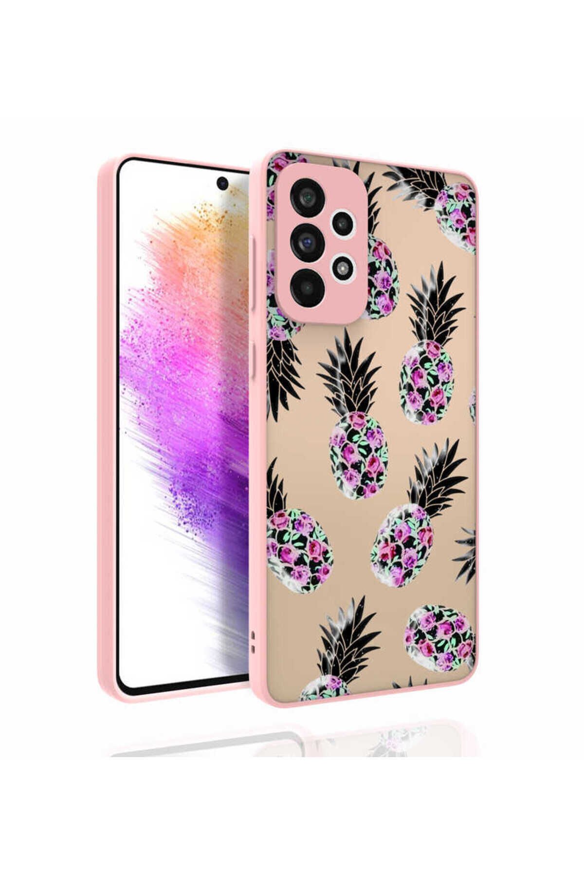 Galaxy A73 Kılıf Desenli Kamera Korumalı Parlak BSAY Nora Kapak - NO1 No4