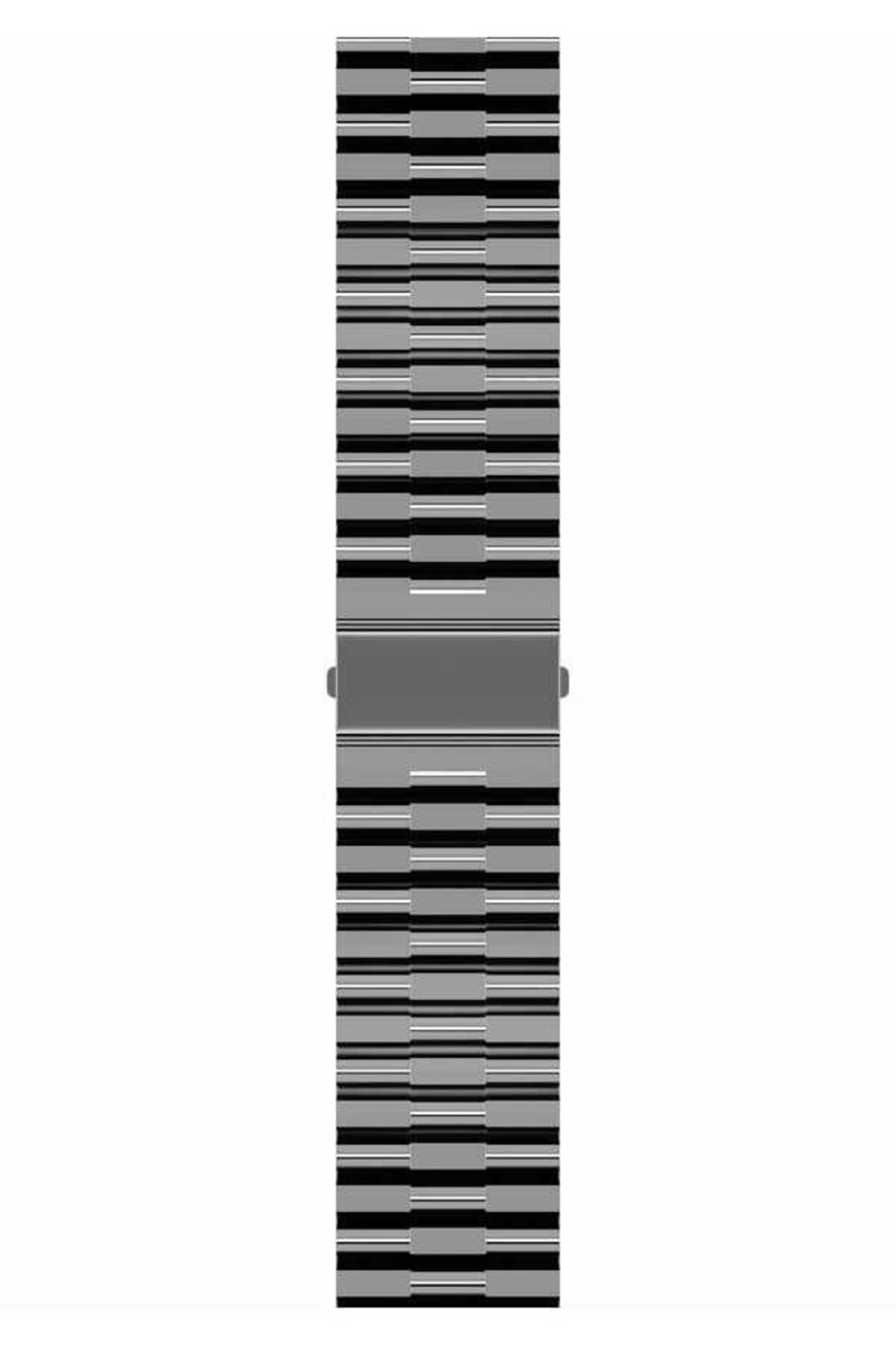 Huawei GT2 42mm Uyumlu KRD-27 20mm BSAY Kordon-Turuncu Siyah