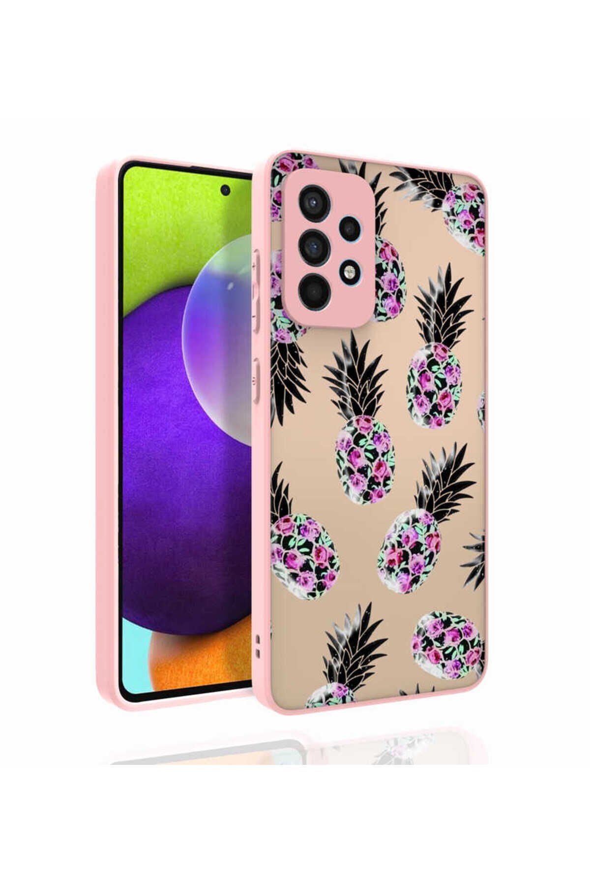 Galaxy A52 Kılıf Desenli Kamera Korumalı Parlak BSAY Nora Kapak - NO1 No1