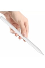 BSAY Pencil 11 Palm-Rejection Magnetik Şarj ve Eğim Özellikli Dokunmatik Çizim Kalemi-Beyaz Beyaz