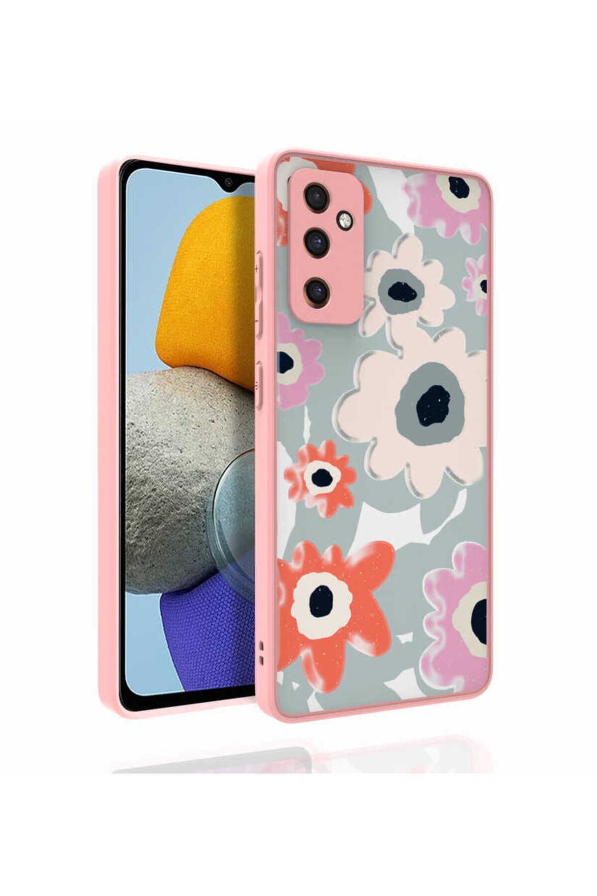Galaxy M23 Kılıf Desenli Kamera Korumalı Parlak BSAY Nora Kapak - NO4 No5