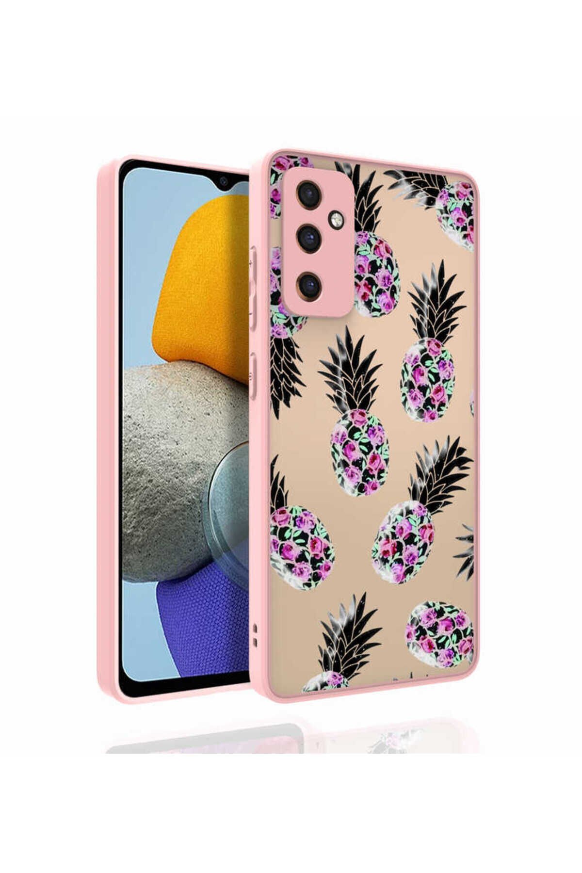 Galaxy M23 Kılıf Desenli Kamera Korumalı Parlak BSAY Nora Kapak - NO4 No1