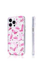 iPhone 16 Pro Uyumlu Kılıf Magsafe Şarj Özellikli BSAY Stilo Kapak-Pembe-Mavi Pembe-Mavi