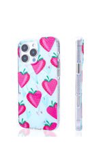 iPhone 16 Pro Uyumlu Kılıf Magsafe Şarj Özellikli BSAY Stilo Kapak-Pembe-Mavi Pembe-Mavi