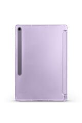 Galaxy Tab S10 FE Plus BSAY Smart Cover Kalem Bölmeli Standlı 1-1 Kılıf - Pembe Kırmızı