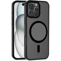 iPhone 16 Pro Max Kılıf M-safe Şarj Özellikli Mat Arka Yüzey Zore Sio Kılıf Mavi