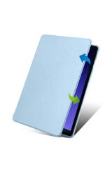Galaxy Tab S9 Kılıf Uyumlu Termik Kalem Bölmeli Dönebilen Standlı Kılıf-Mavi