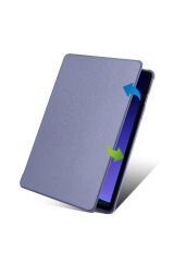 Galaxy Tab S9 Kılıf Uyumlu Termik Kalem Bölmeli Dönebilen Standlı Kılıf-Mavi
