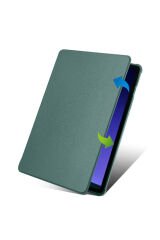 Galaxy Tab S9 Kılıf Uyumlu Termik Kalem Bölmeli Dönebilen Standlı Kılıf-Mavi