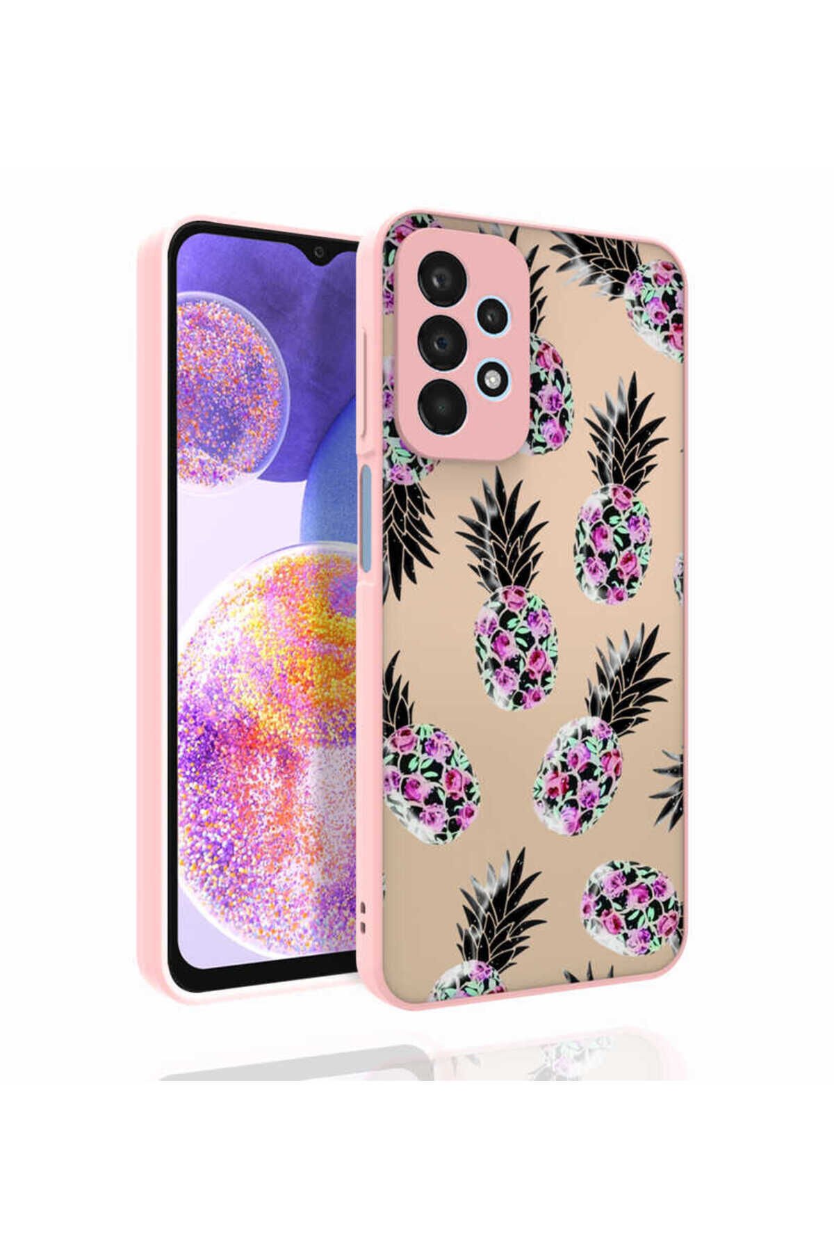 Galaxy A23 Kılıf Desenli Kamera Korumalı Parlak ASMA Nora Kapak - NO2 No1