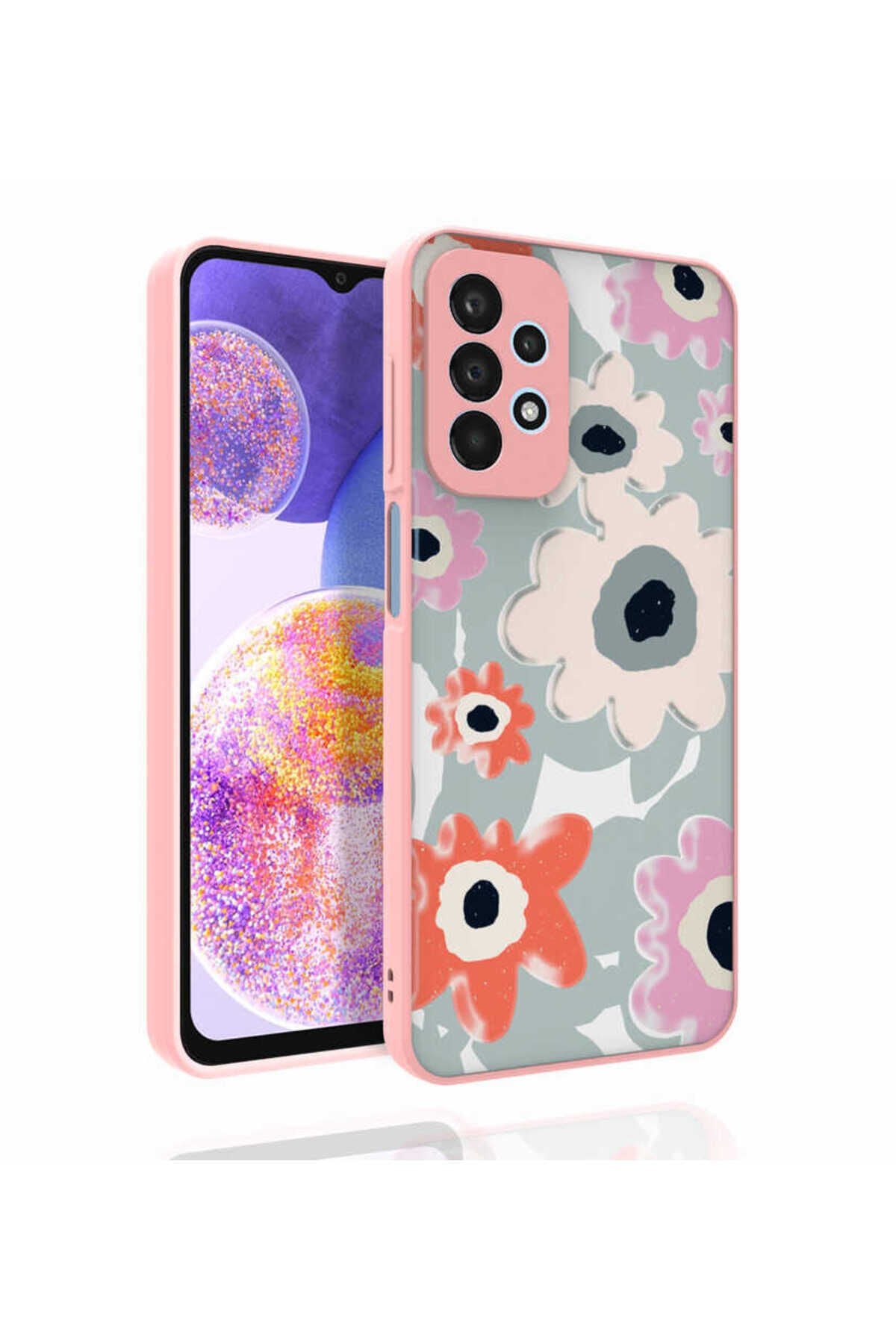 Galaxy A23 Kılıf Desenli Kamera Korumalı Parlak BSAY Nora Kapak - NO5 No5