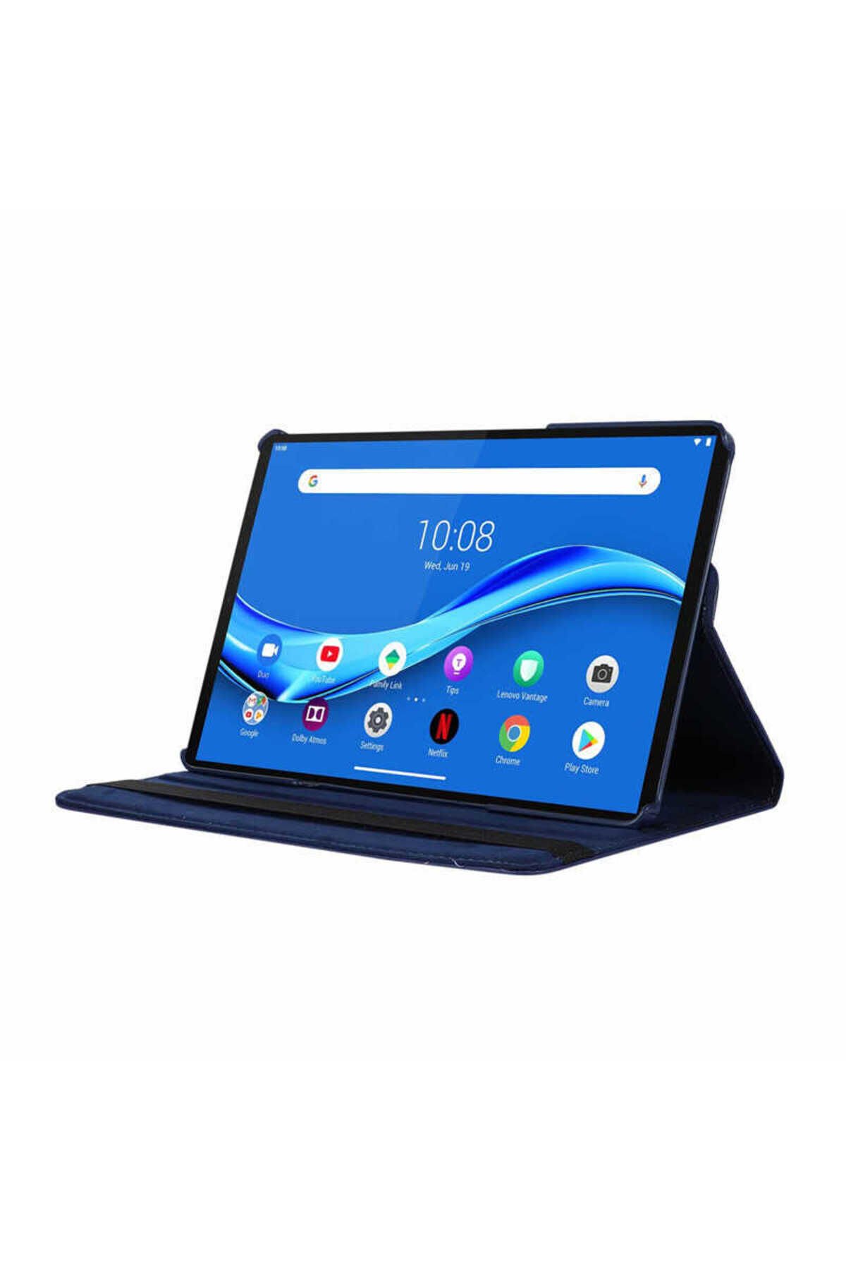 Lenovo Tab P11 Pro 11.2'' 2.Nesil Uyumlu BSAY Dönebilen Standlı Kılıf-Pembe Koyu Pembe