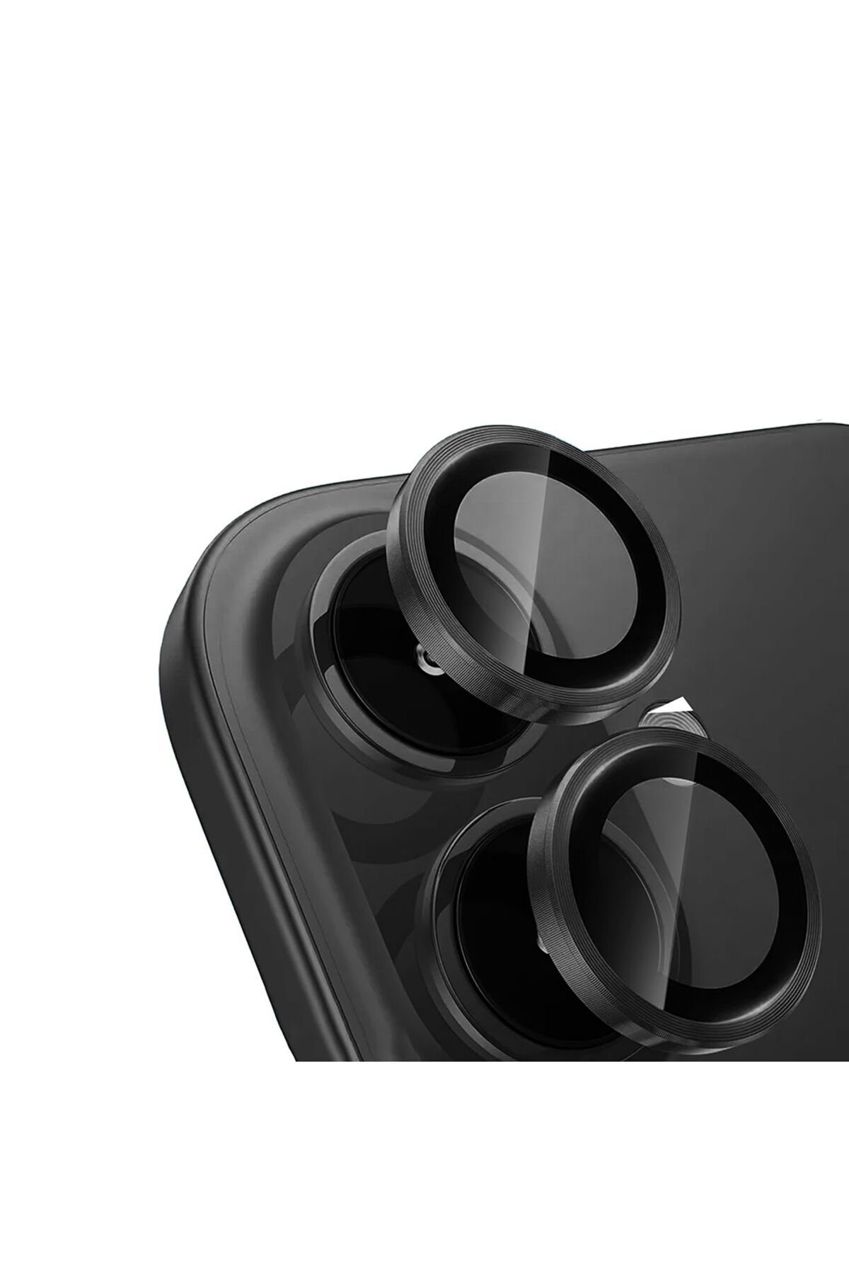 iPhone 16 BSAY Mikro Kamera Lens Koruyucu - Yeşil Siyah