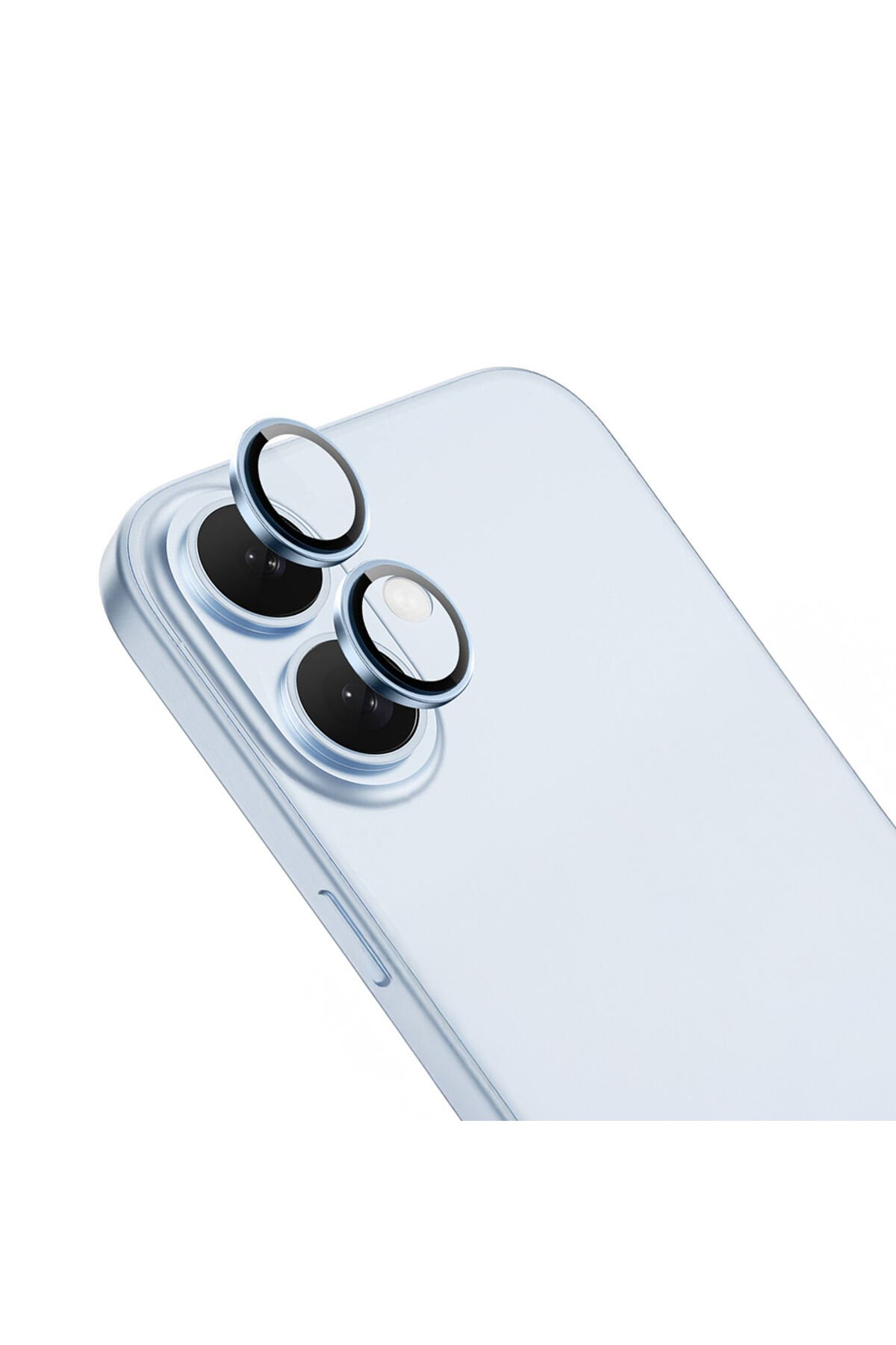 iPhone 16 Plus GZST Mikro Kamera Lens Koruyucu - Gümüş Gümüş