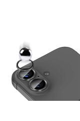 iPhone 16 Plus GZST Mikro Kamera Lens Koruyucu - Gümüş Gümüş