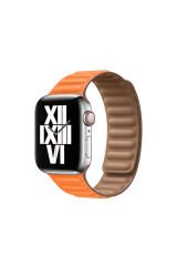 Watch 42mm Uyumlu KRD-34 Deri PRL Kordon Turuncu