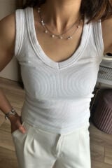 Beyaz Basic Atlet Beyaz - S