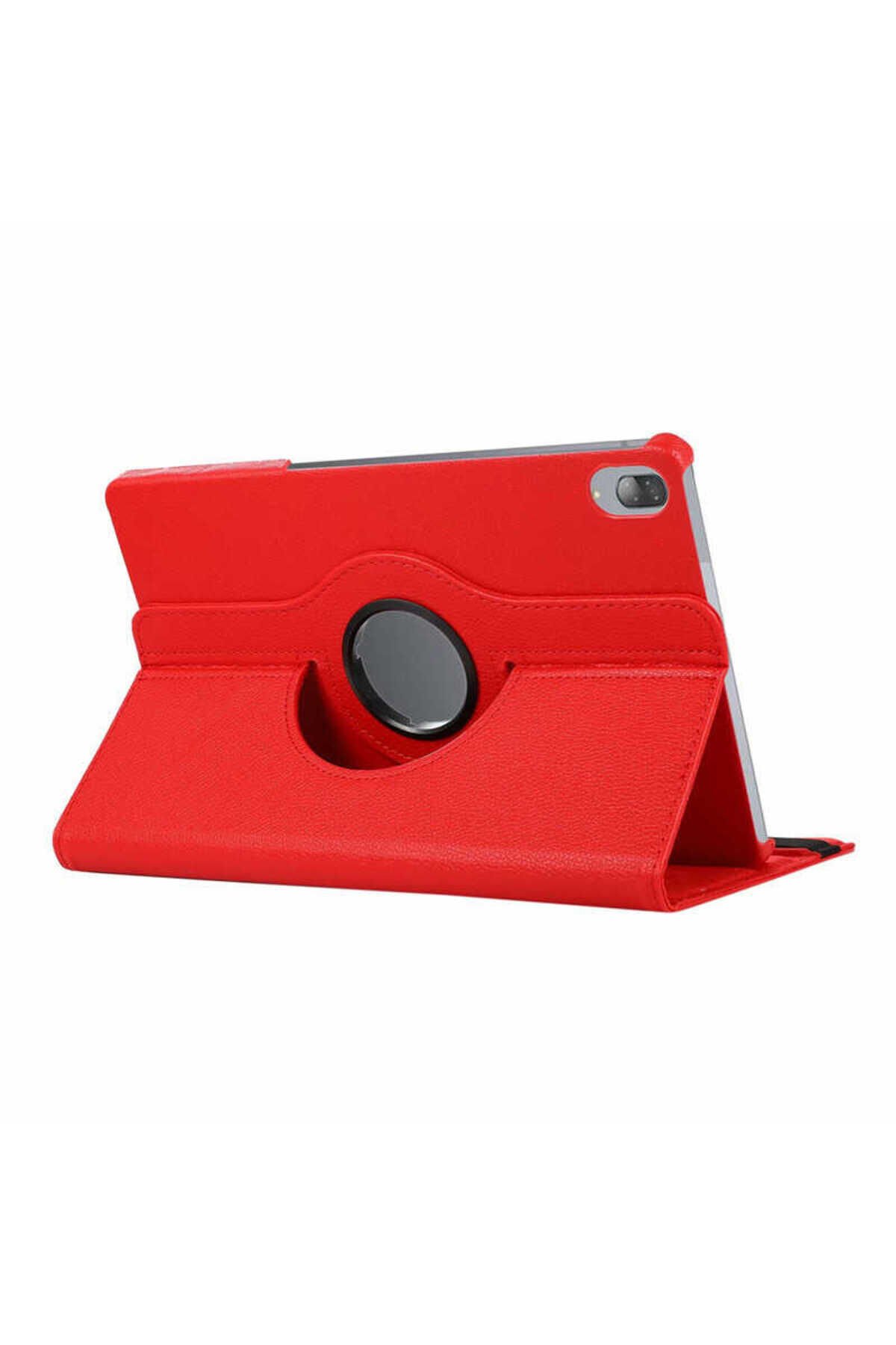 Lenovo Tab P11 Pro 11.2'' 2.Nesil Uyumlu BSAY Dönebilen Standlı Kılıf-Pembe Koyu Kırmızı