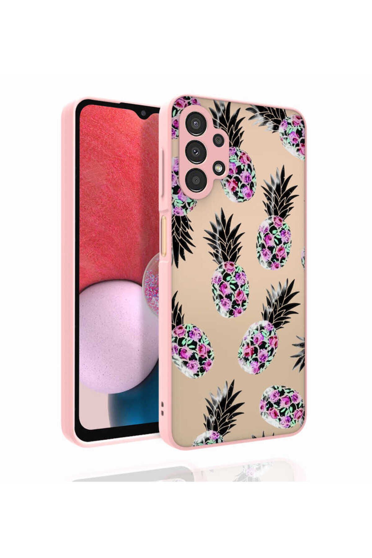 Galaxy A13 4G Kılıf Desenli Kamera Korumalı Parlak BSAY Nora Kapak - NO5 No1