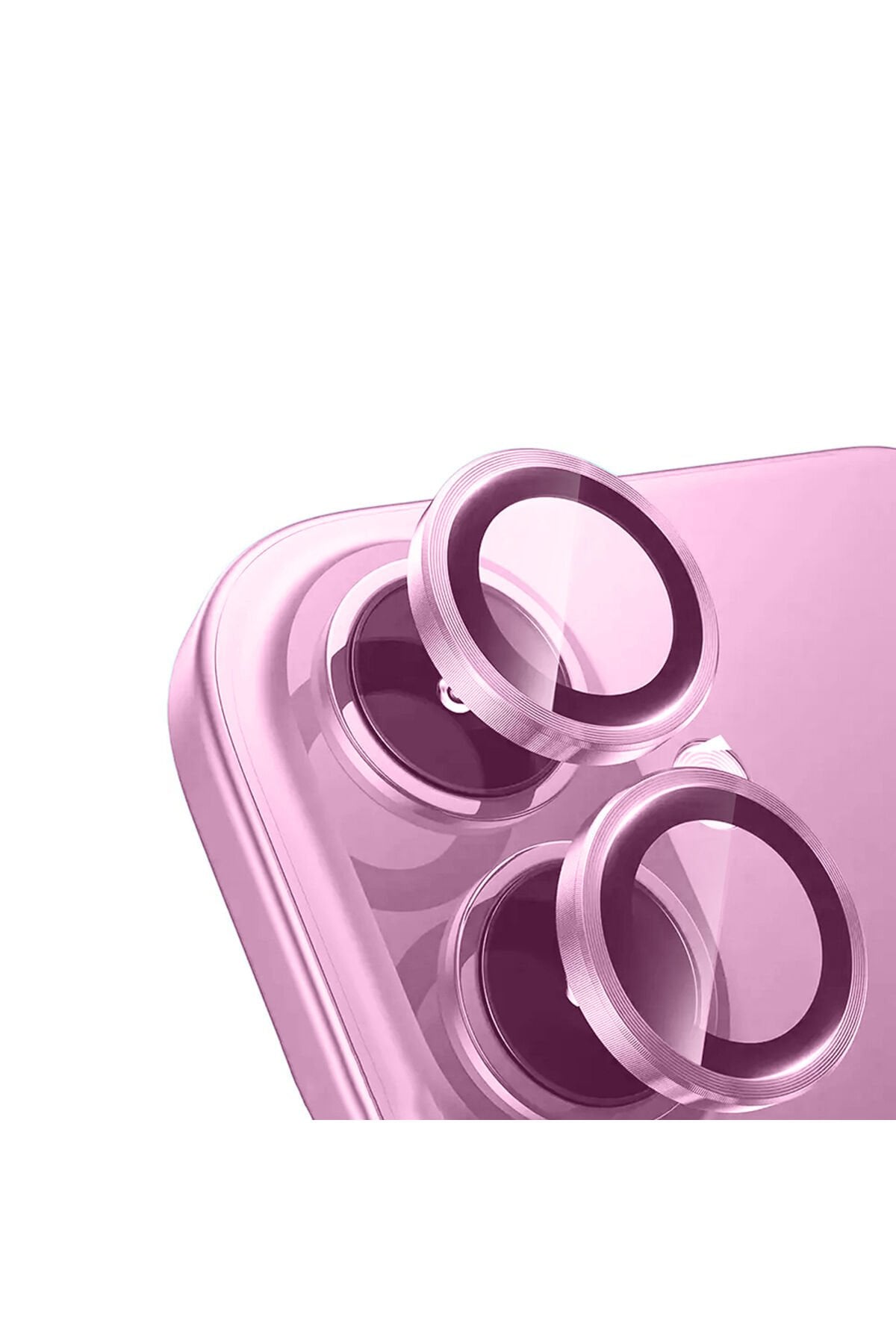 iPhone 16 Plus N7TH Mikro Kamera Lens Koruyucu - Yeşil Pembe