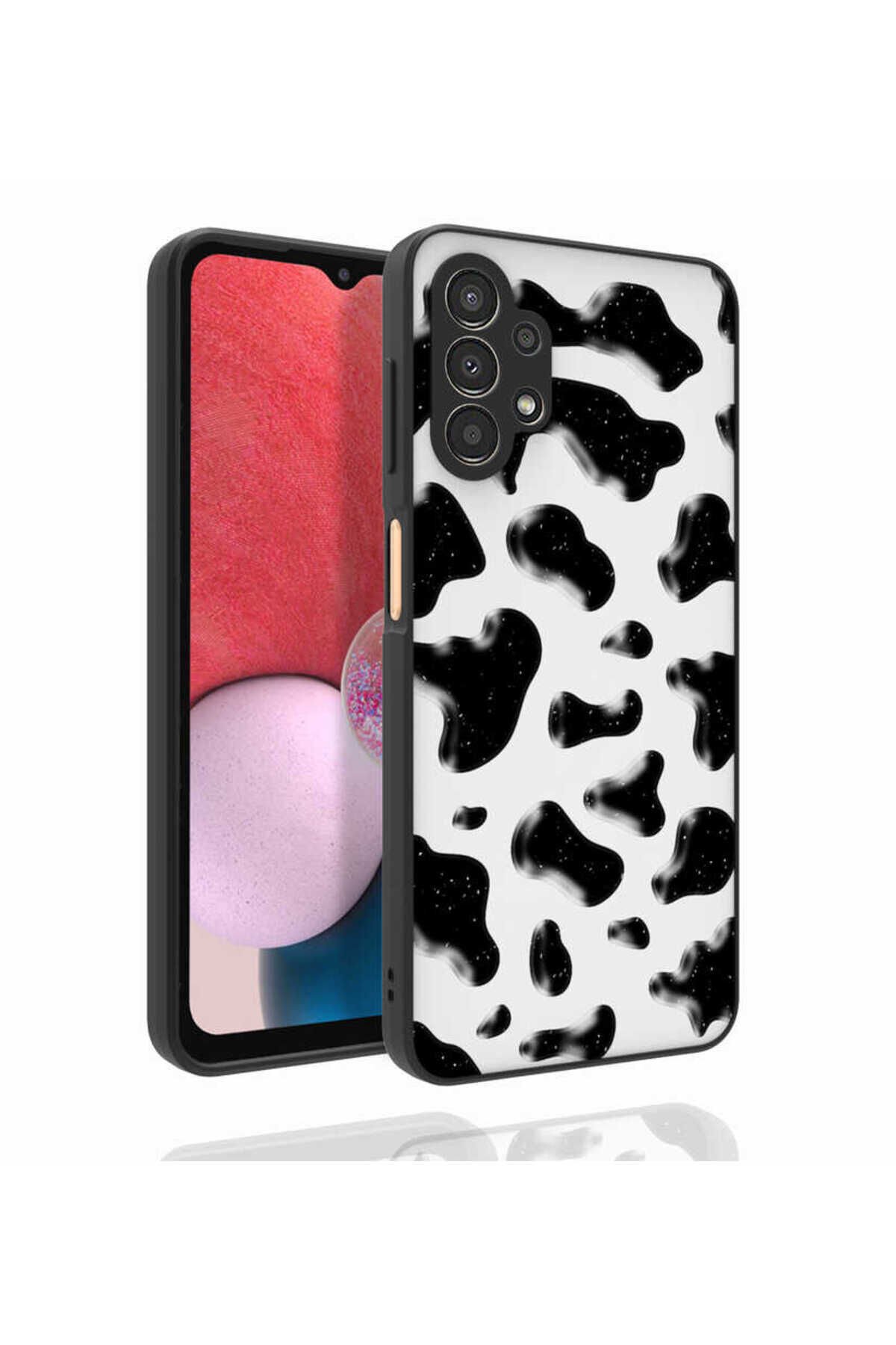 Galaxy A13 4G Kılıf Desenli Kamera Korumalı Parlak BSAY Nora Kapak - NO5 No2