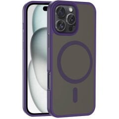 iPhone 16 Pro Kılıf M-safe Şarj Özellikli Mat Arka Yüzey Zore Sio Kılıf