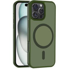 iPhone 16 Pro Kılıf M-safe Şarj Özellikli Mat Arka Yüzey Zore Sio Kılıf