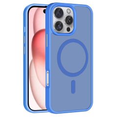 iPhone 16 Pro Kılıf M-safe Şarj Özellikli Mat Arka Yüzey Zore Sio Kılıf Siyah