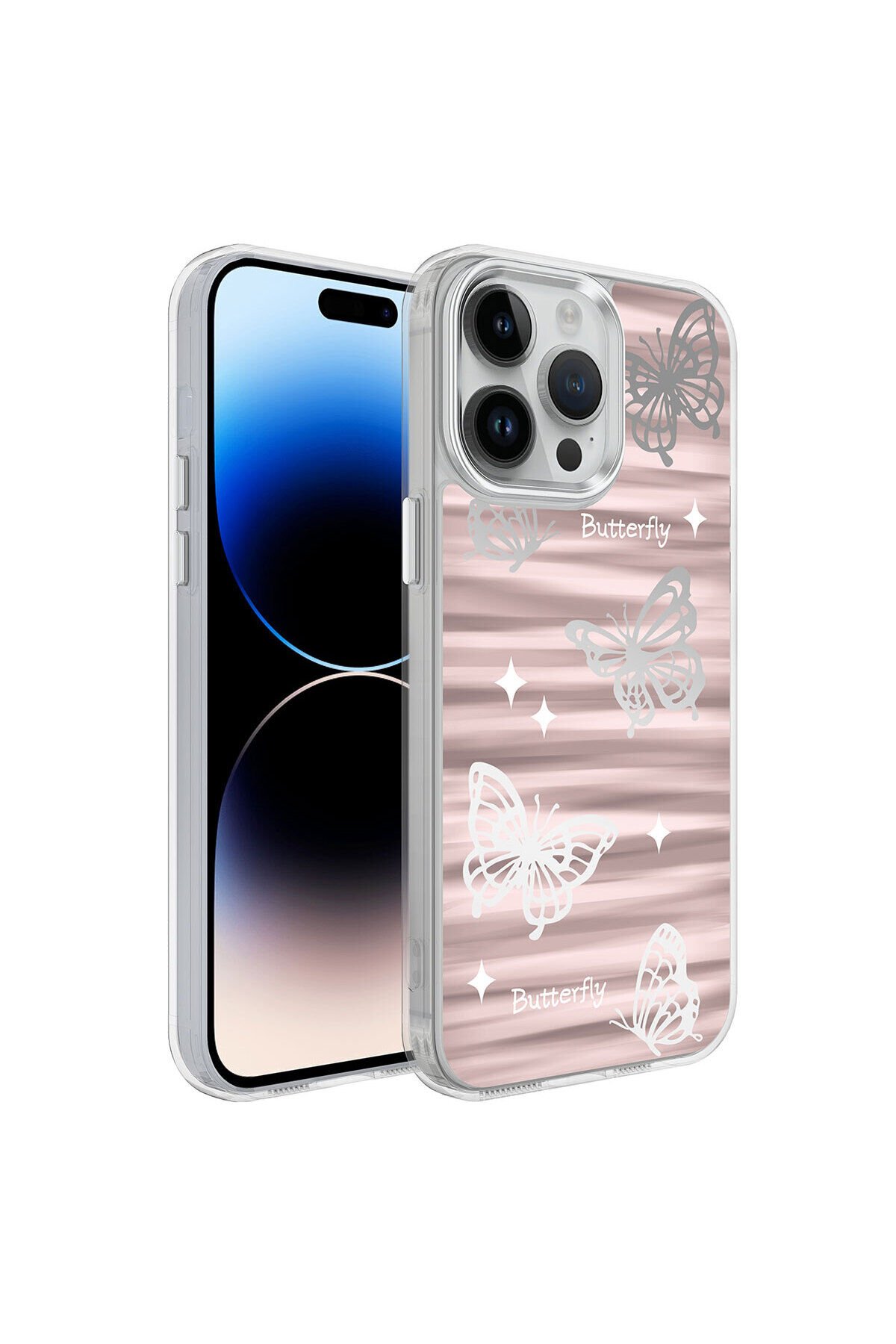 iPhone 14 Pro Max Uyumlu AiHTTgli Parlak Tasarımlı Mimbo Kılıf-NO5