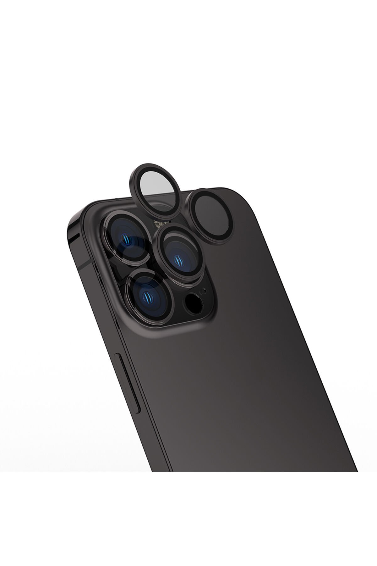 iPhone 16 Pro GZST Mikro Kamera Lens Koruyucu - Gri Gri