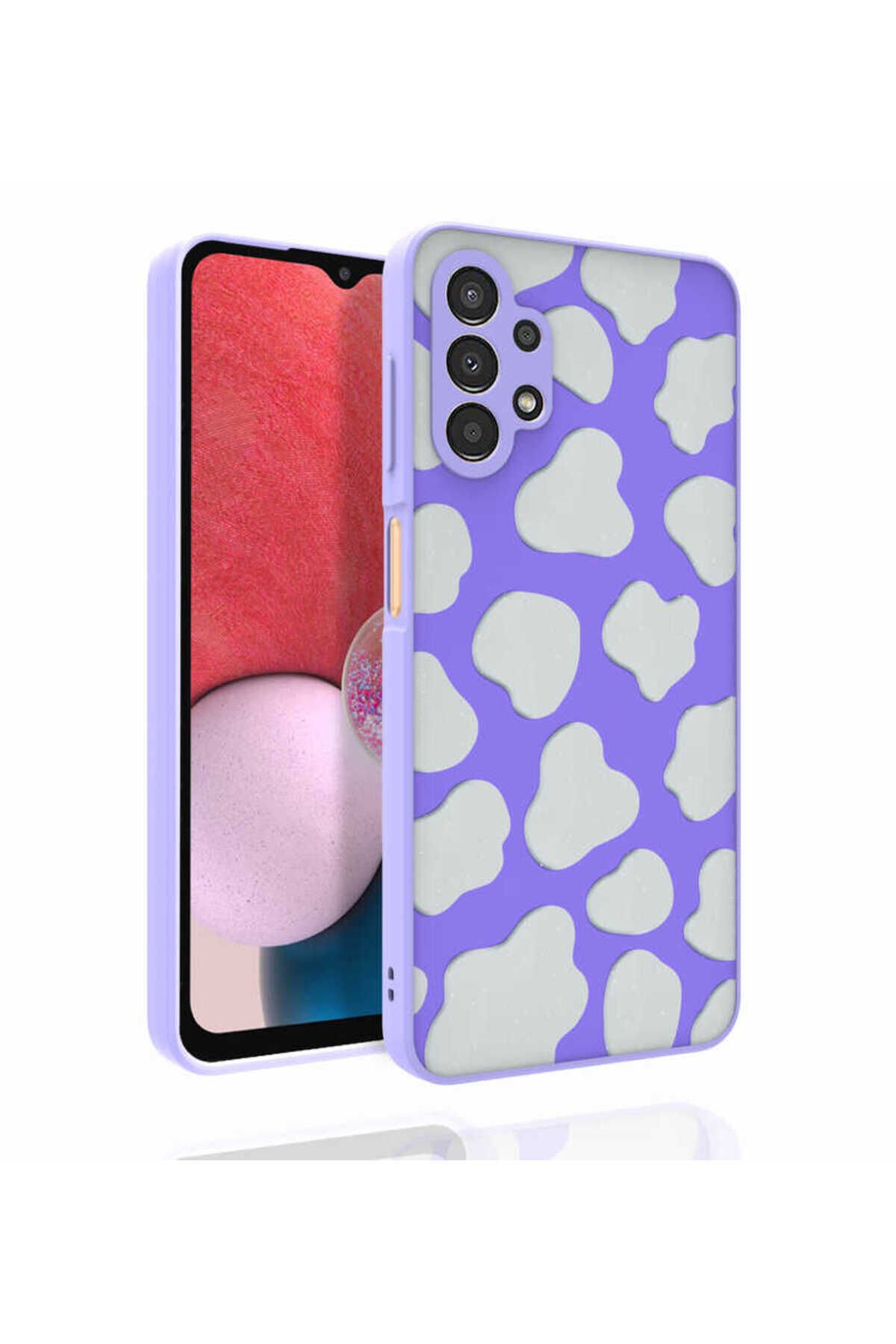 Galaxy A13 4G Kılıf Desenli Kamera Korumalı Parlak BSAY Nora Kapak - NO5 No6