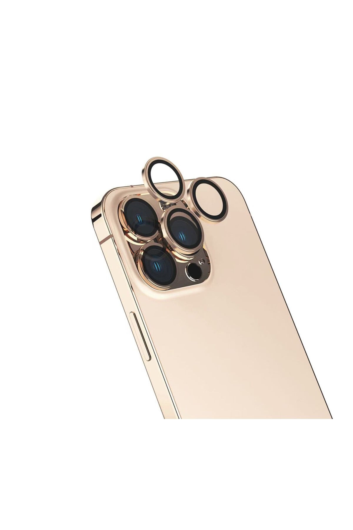 iPhone 16 Pro Max BSAY Mikro Kamera Lens Koruyucu - Desert Titanyum Gri