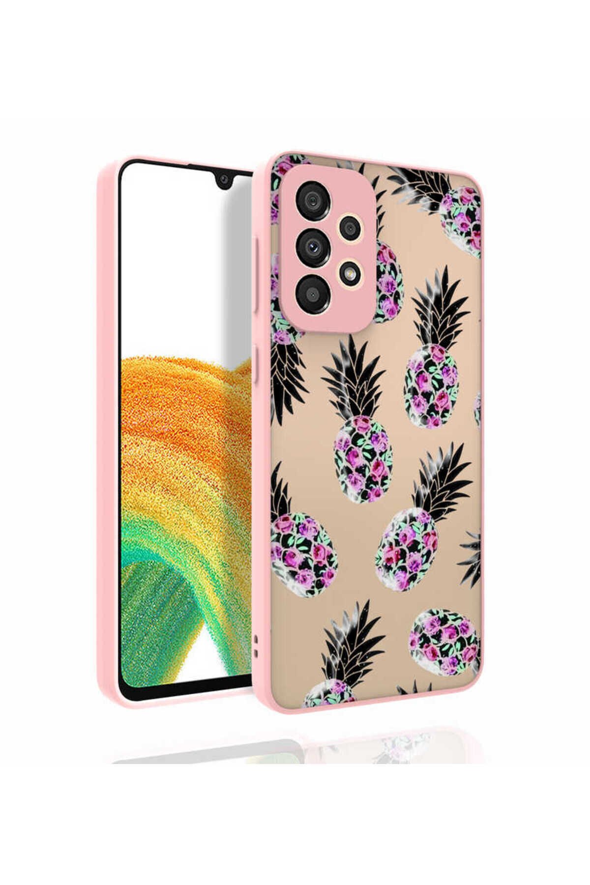 Galaxy A33 5G Kılıf Desenli Kamera Korumalı Parlak BSAY Nora Kapak - NO3 No1