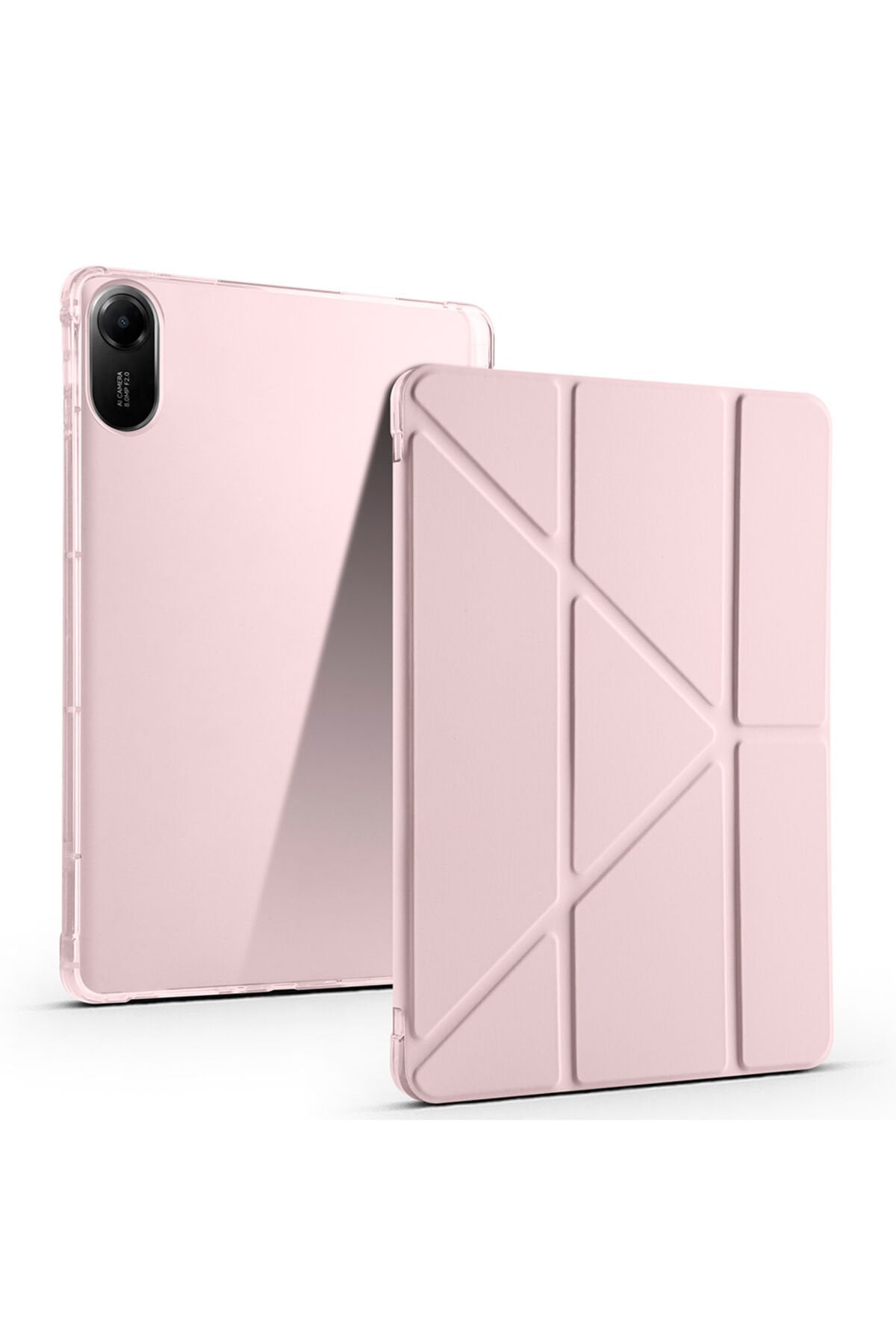 Redmi Pad 2 Kılıf BSAY Tri Folding Kalem Bölmeli Standlı Kılıf - Gri Gri