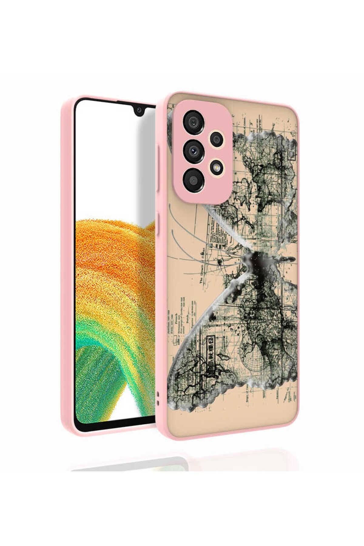 Galaxy A33 5G Kılıf Desenli Kamera Korumalı Parlak BSAY Nora Kapak - NO3 No4